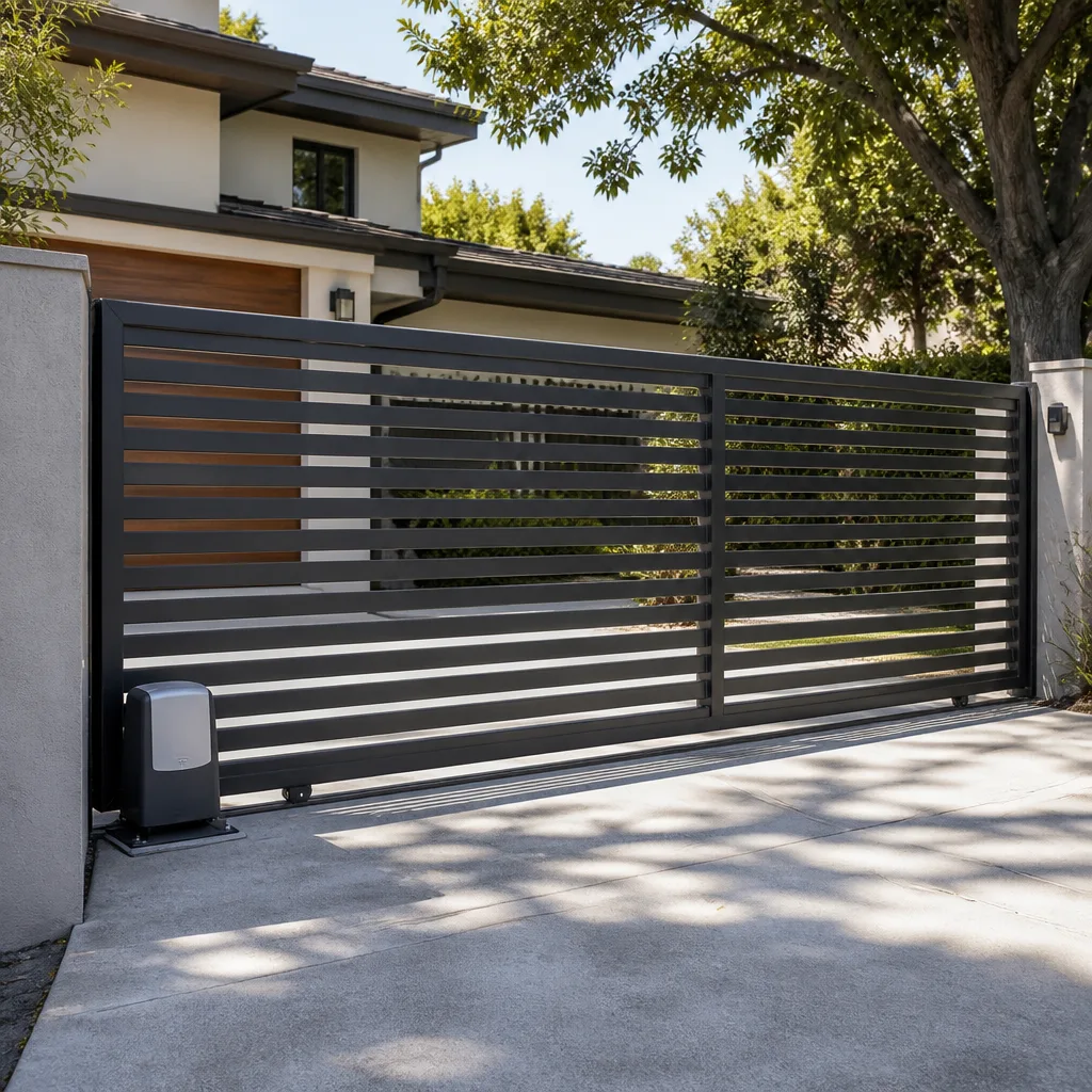 Sliding driveway gates